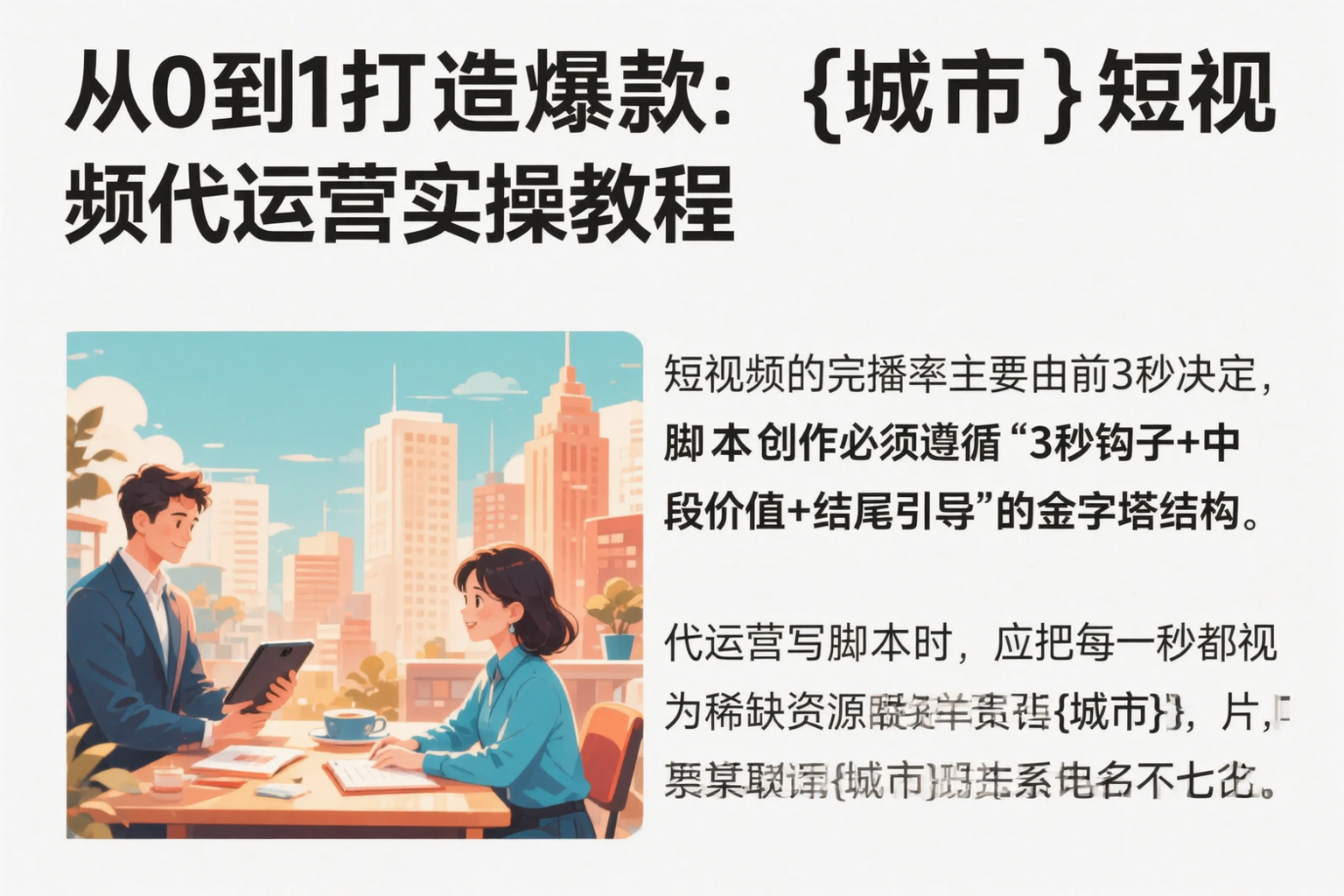 从0到1打造爆款：庆阳短视频代运营实操教程