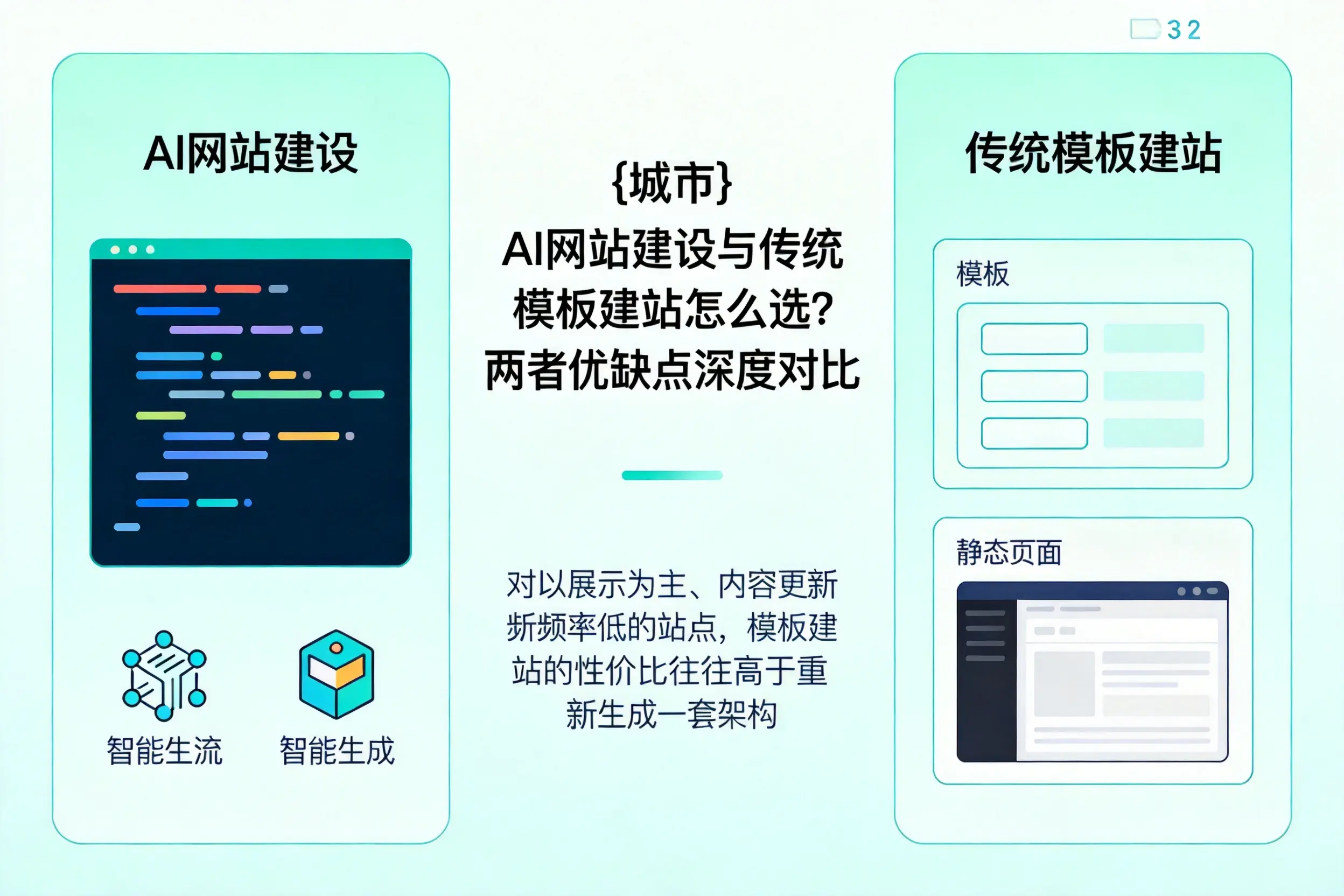 庆阳AI网站建设与传统模板建站怎么选?两者优缺点深度对比