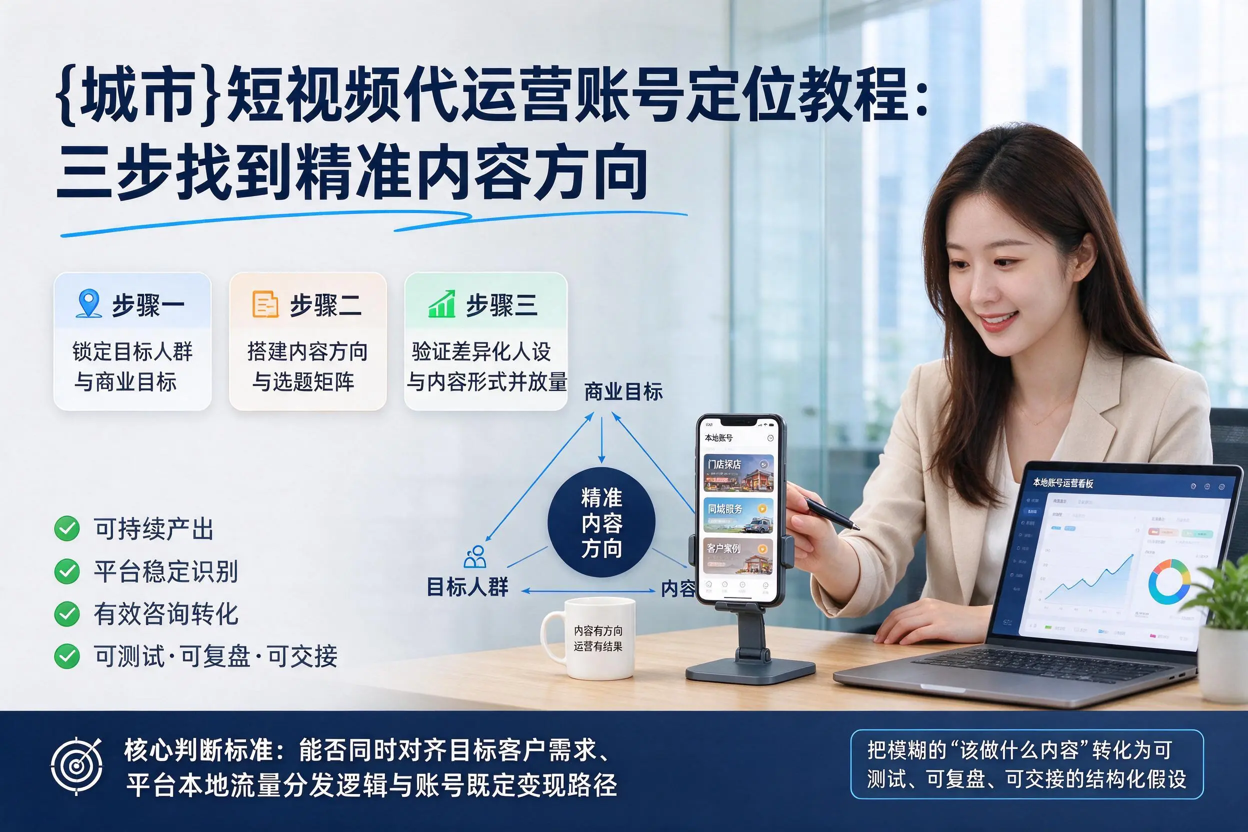 庆阳短视频代运营账号定位教程：三步找到精准内容方向