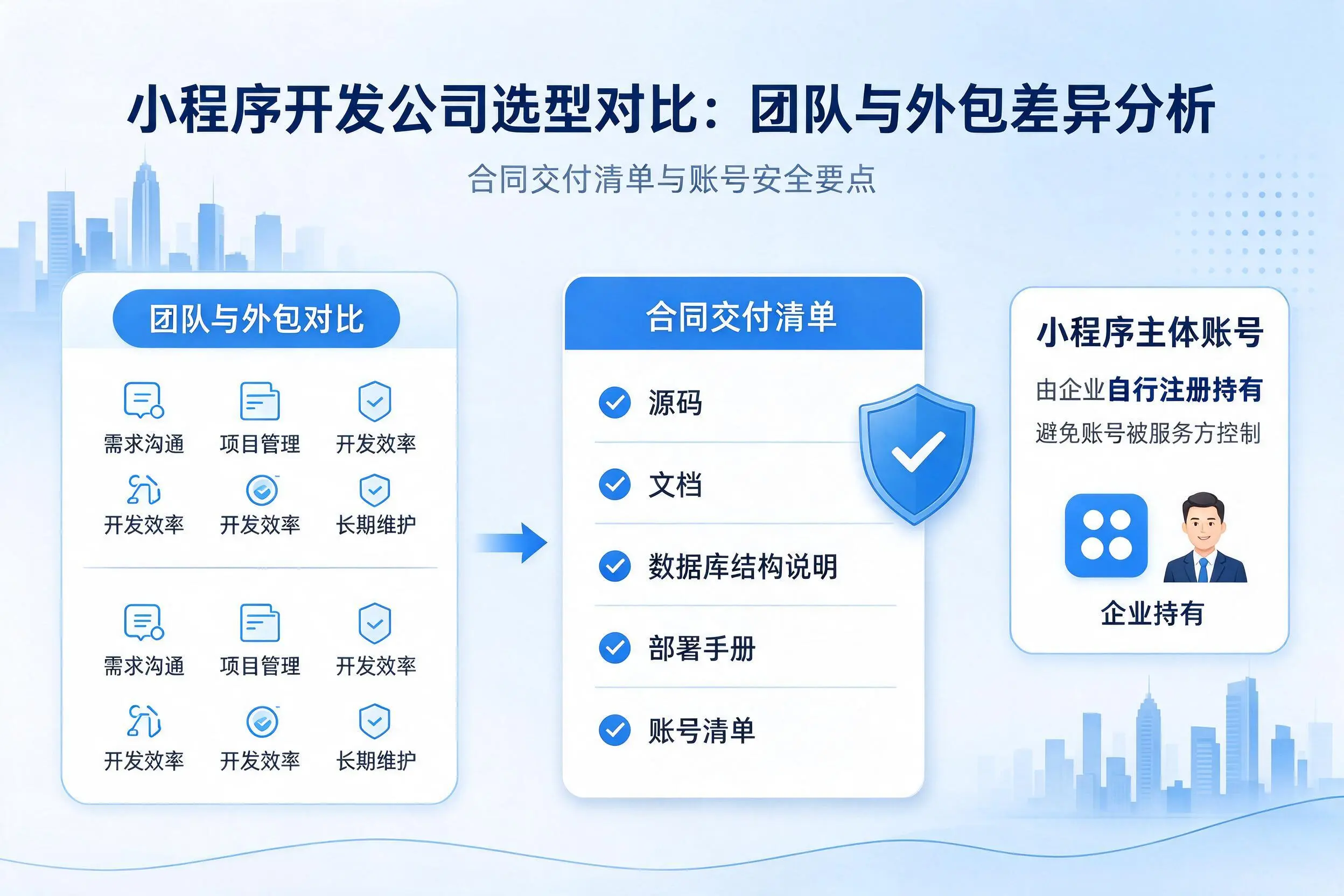 庆阳小程序开发公司选型对比:团队与外包差异分析