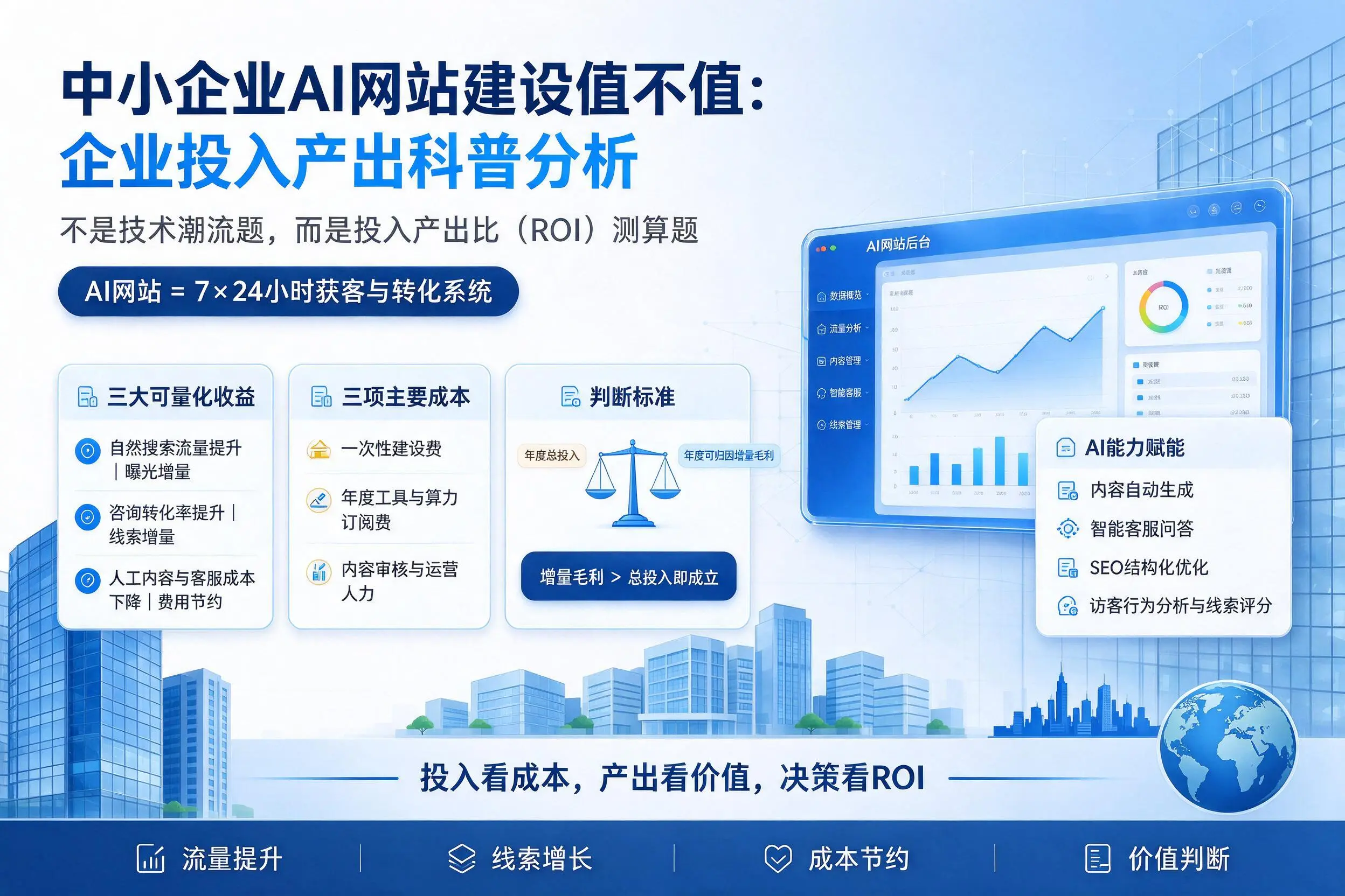 中小企业AI网站建设值不值：庆阳企业投入产出科普分析