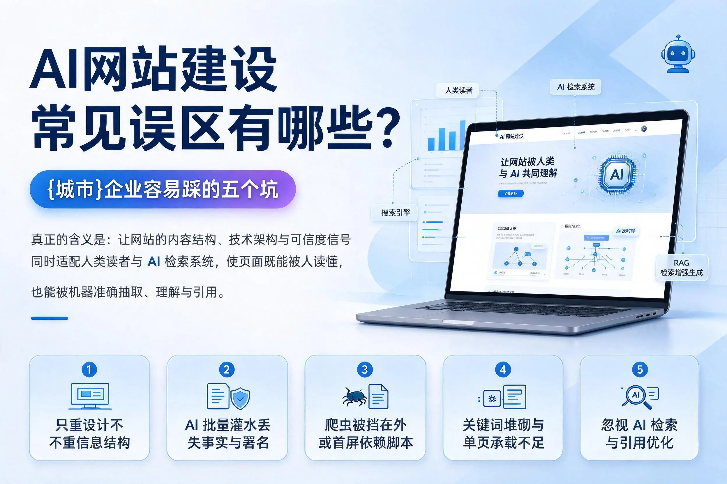 AI网站建设常见误区有哪些？庆阳企业容易踩的五个坑