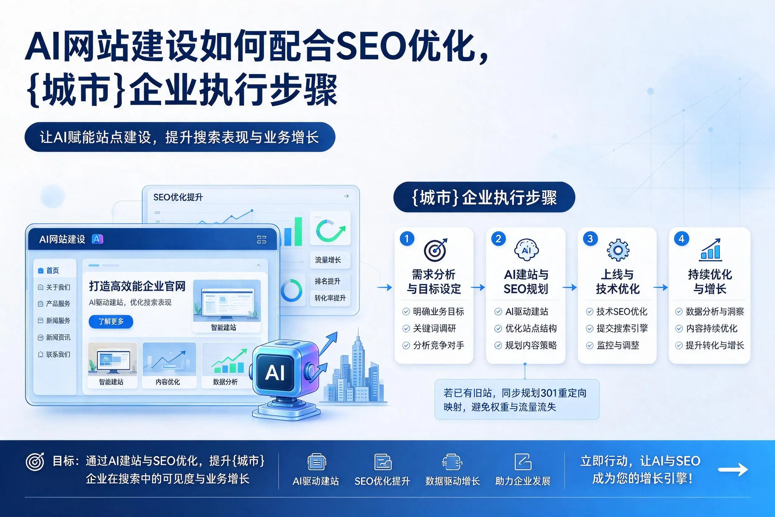 AI网站建设如何配合SEO优化，庆阳企业执行步骤